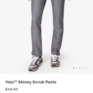 FIGS - skinny Yola scrub pants in Graphite